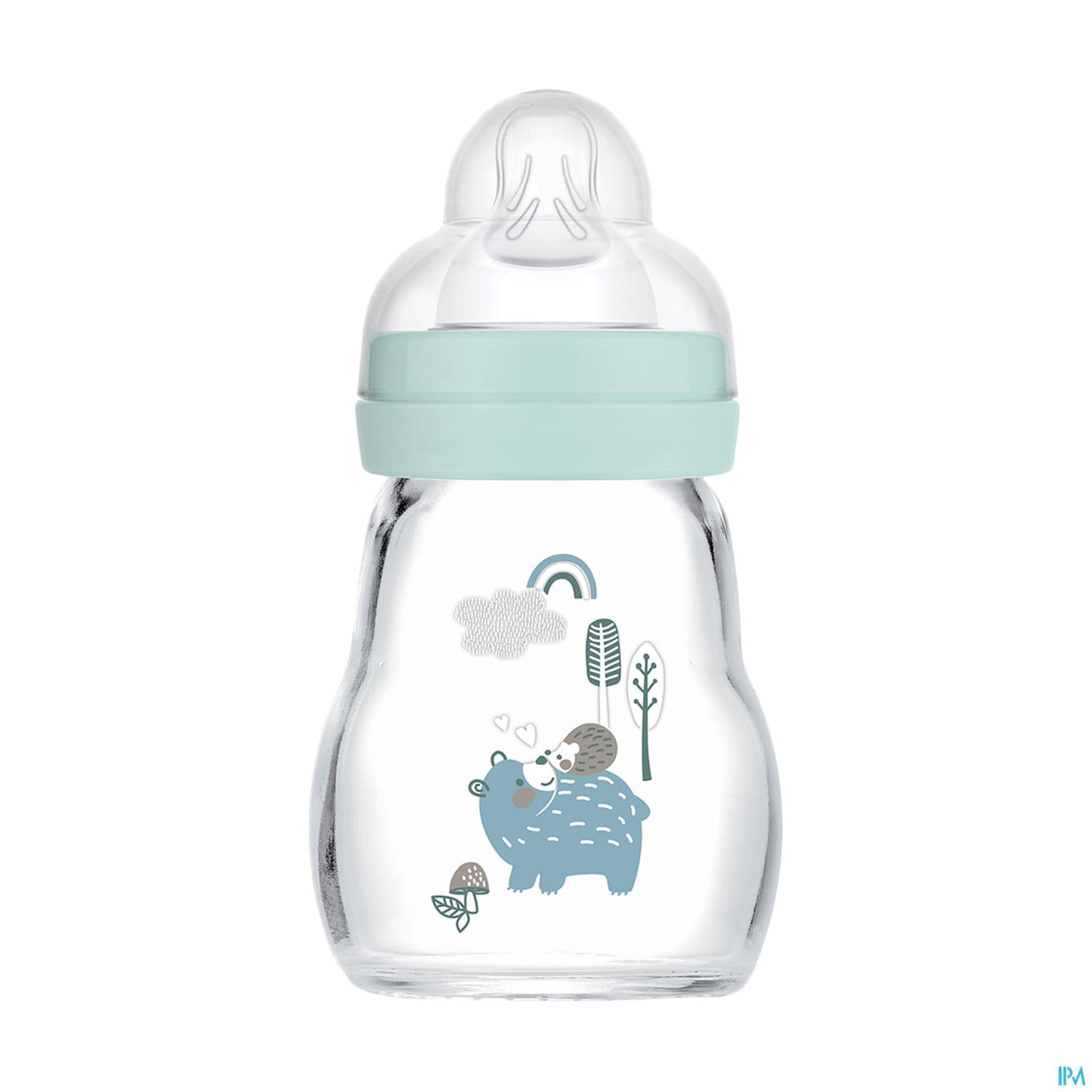 BIB MAM VERRE TETIN DEB1 BLEU170ML