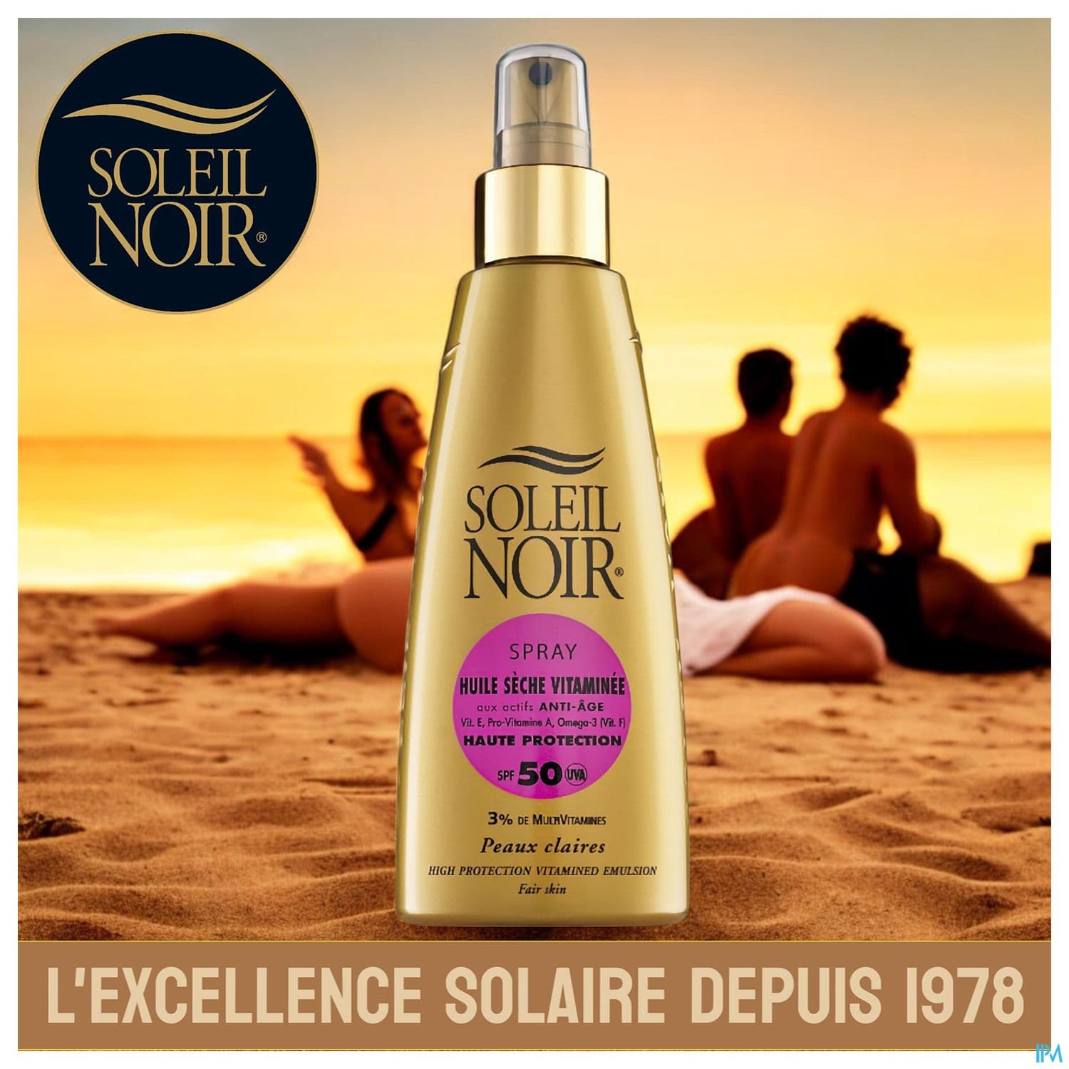 Soleil Noir Huile Seche Vitamine Ip 50 Spray 150ml