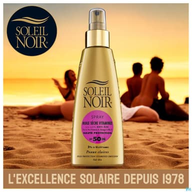 Soleil Noir Huile Seche Vitamine Ip 50 Spray 150ml