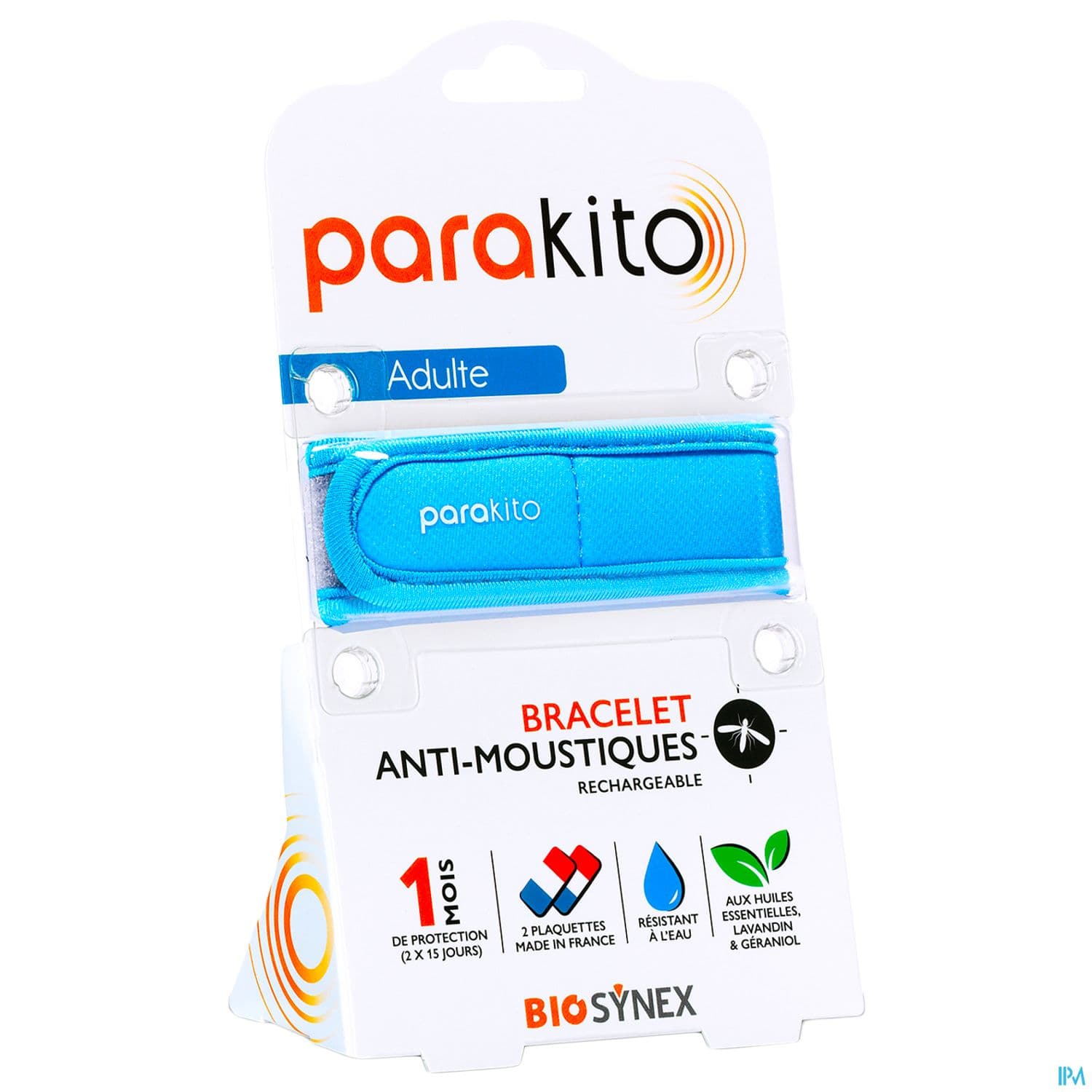 Parakito Bracelet Antimoustique Rechargeable Adulte Color Bleu