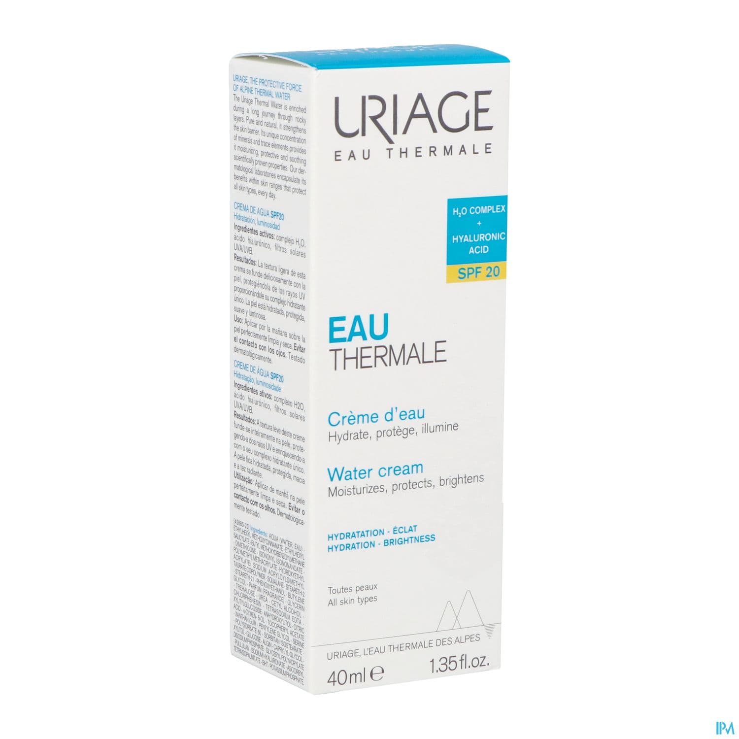 URIAGE EAU THERM SPF20 CR D'EAU LEGERE 40ML