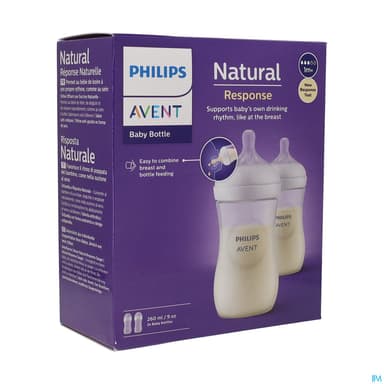 BIB AVENT NAT RESPONSE 260MLX2