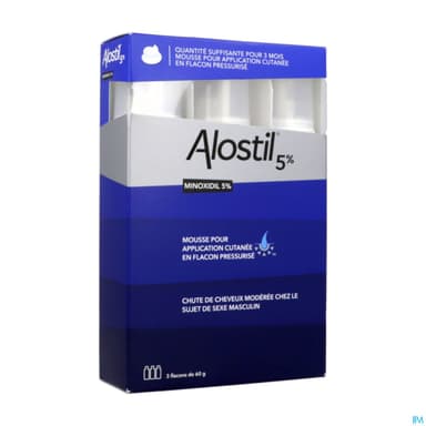 Alostil 5% Mousse Pour Application Cutanee 60g X3
