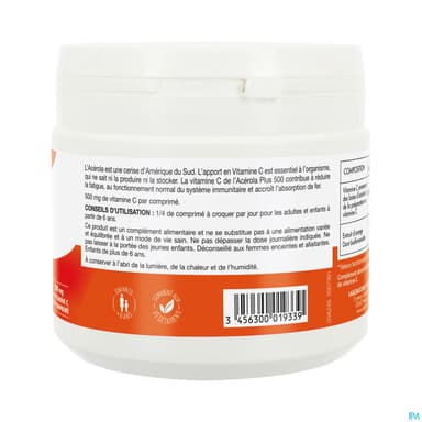 Phyto Actif Acerola Plus 500 Comprime 100