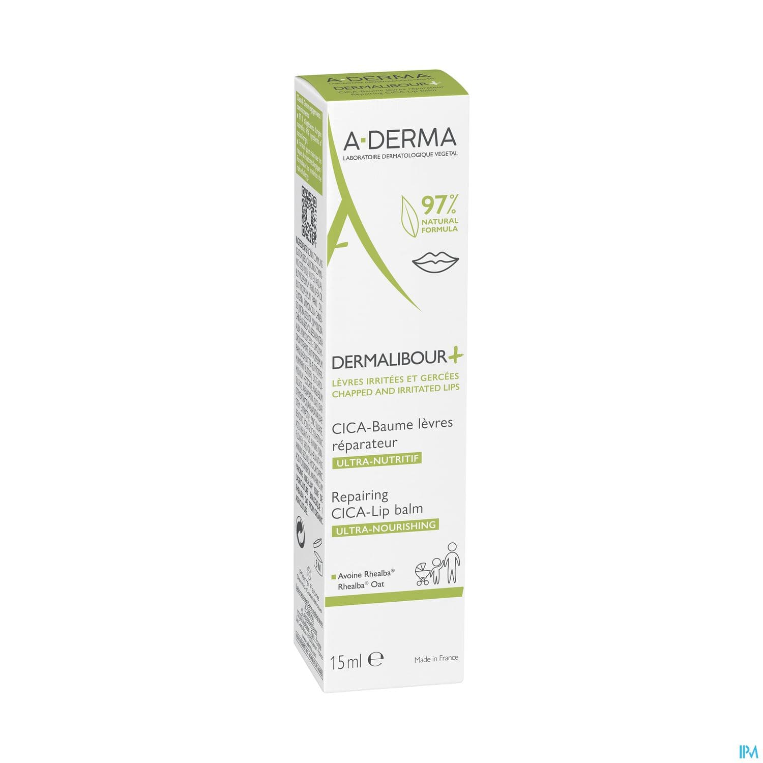 A-DERMA DERMALIBOUR CICA+ LEVRE 15