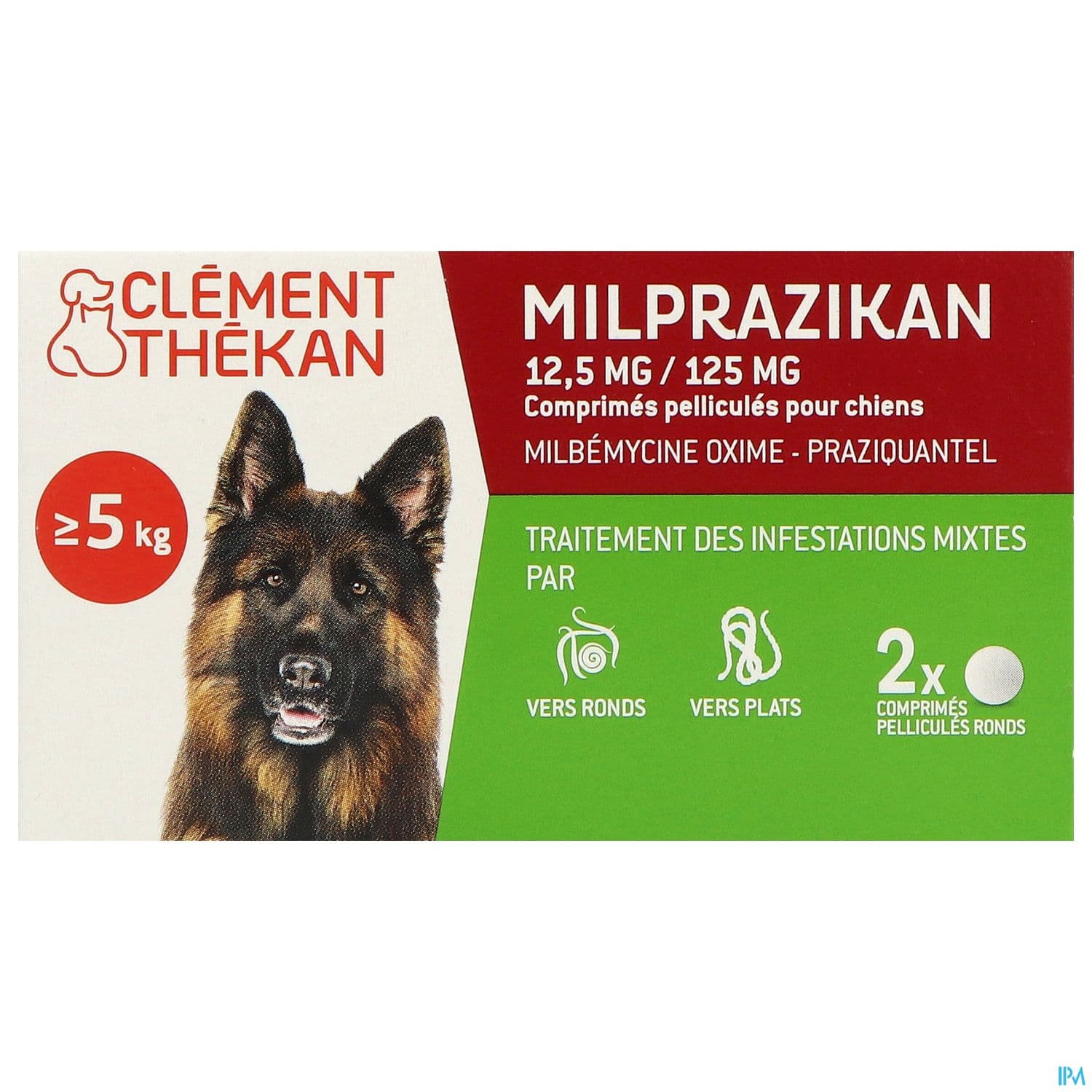 Clement Thekan Milprazikan 12mg5/125mg Chien Comprime 2