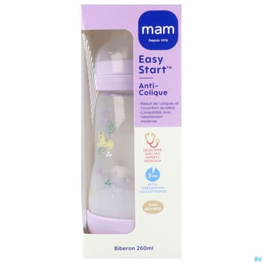 MAM BIB E ST A/COL LILAS D2 260ML