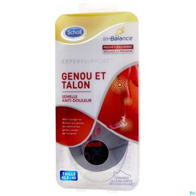 Scholl Semelle In Balance Anti Douleur Genou Talon T3 X2