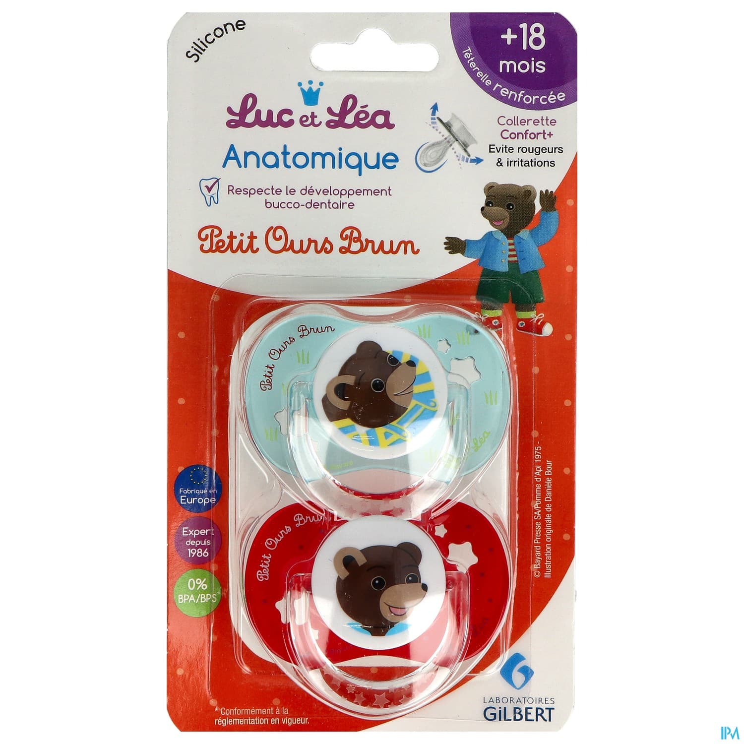 Luc Et Lea Sucette Anatomique Pob Anneau +18m X2