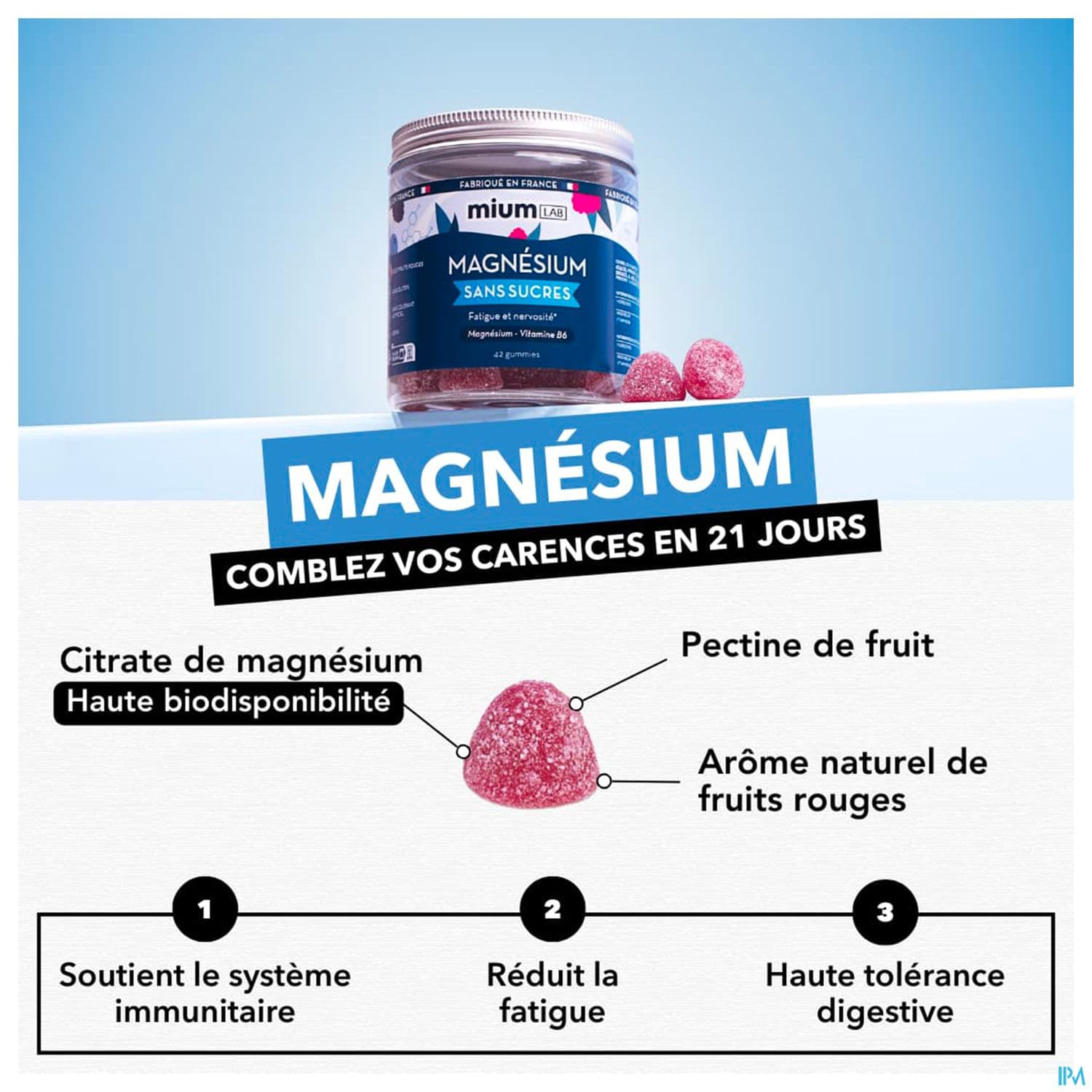 Mium Lab Magnesium Sans Sucre Gummies 42