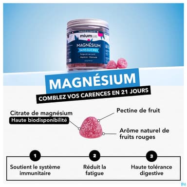 Mium Lab Magnesium Sans Sucre Gummies 42