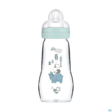BIB MAM VER 1AGE DEB/2 BLEU 260ML