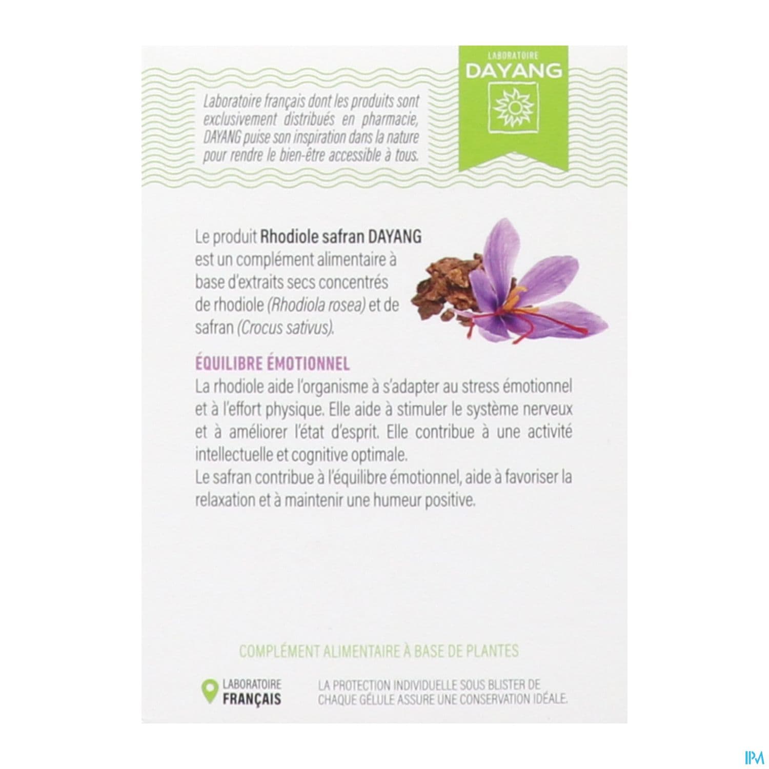 Dayang Rhodiole Safran Gelule 30