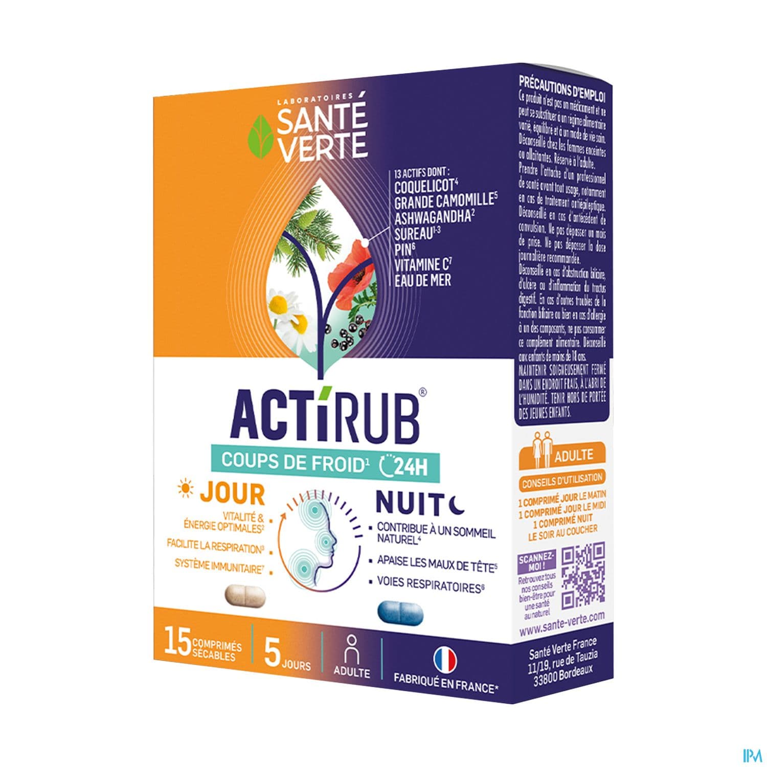 ACTIRUB SANTE VERTE JOUR NUIT CP15