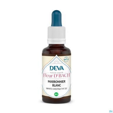 Deva Fleurs De Bach Marronnier Blanc (white Chestnut- No35) Bio 15ml
