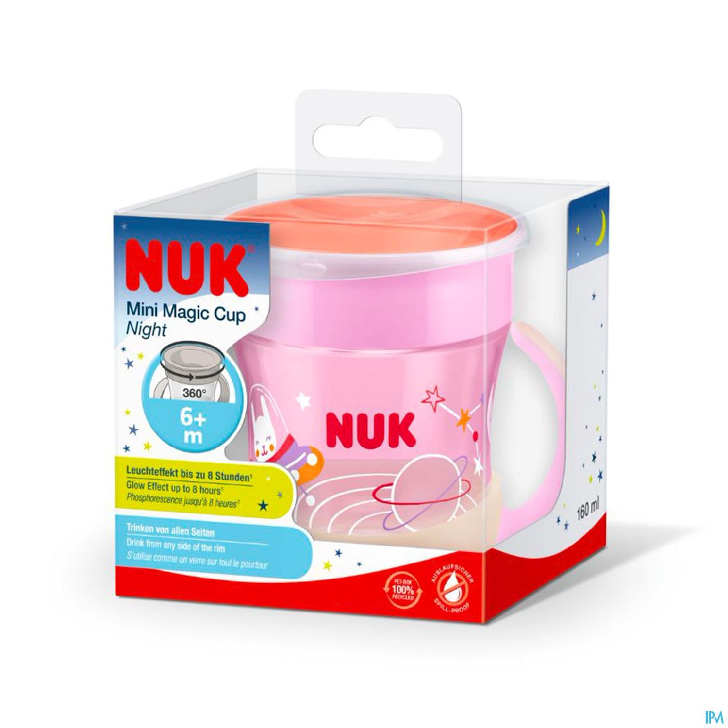 NUK MINI MAGIC CUP TASSE +6M ROSE