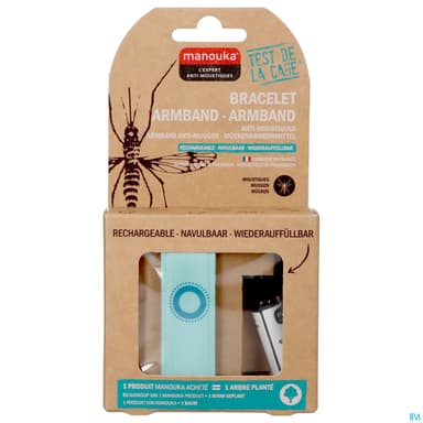 Manouka Bracelet Antimoustique Adulte Turquoise