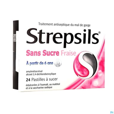 STREPSILS FRAISE S/S PAST 24