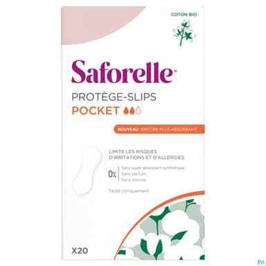 Saforelle Protege Slip Extrafin 100% Coton Bio 20
