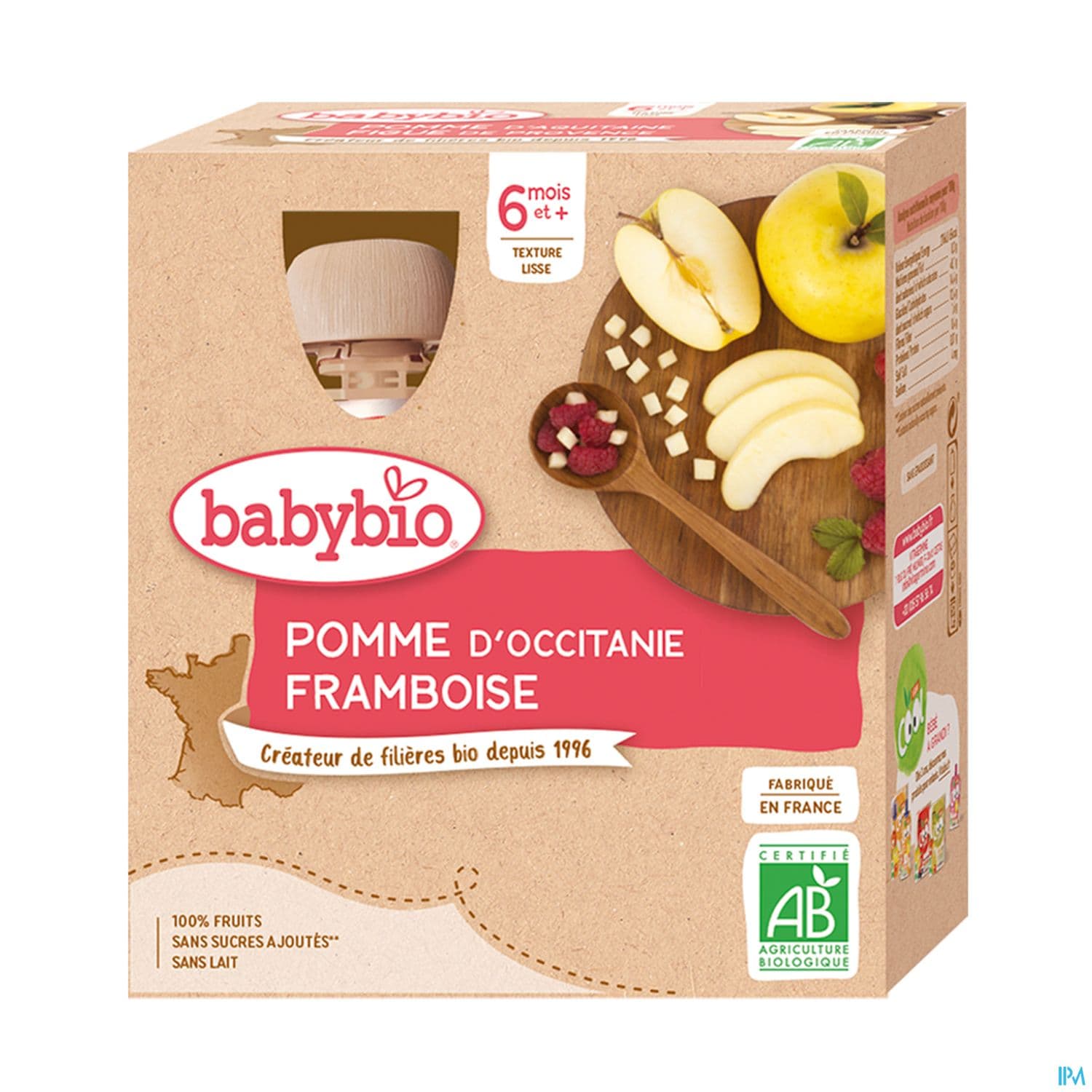 BABYBIO GOURDE POMME FRAMBOISE — Pharmacie Marie Stuart