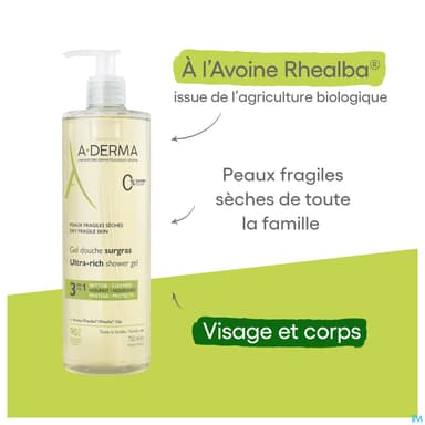 A-DERMA GEL DCH SURGRAS 750ML