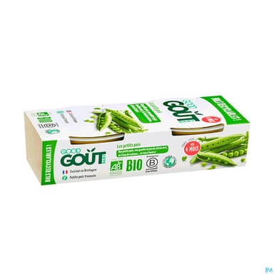 Good Gout Baby Bols Petits Pois Bio 120g X2