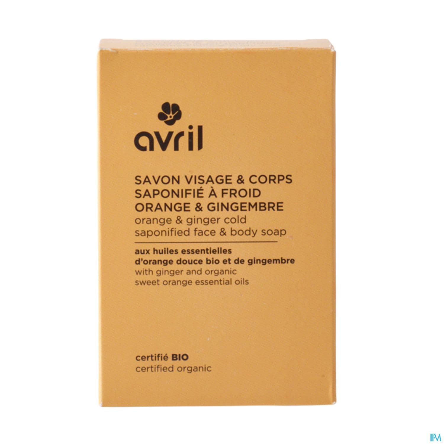 Avril Savon A Froid Visage Corps Orange Gingembre Certifie Bio 100g — Pharmacie du Grand Vitrolles