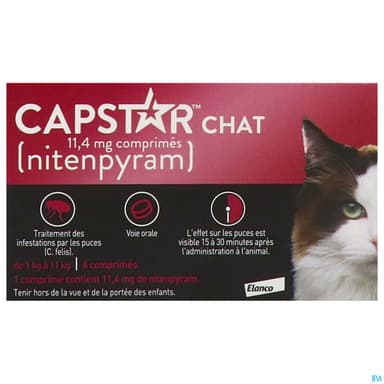 CAPSTAR CHAT 11,4MG CPR 6