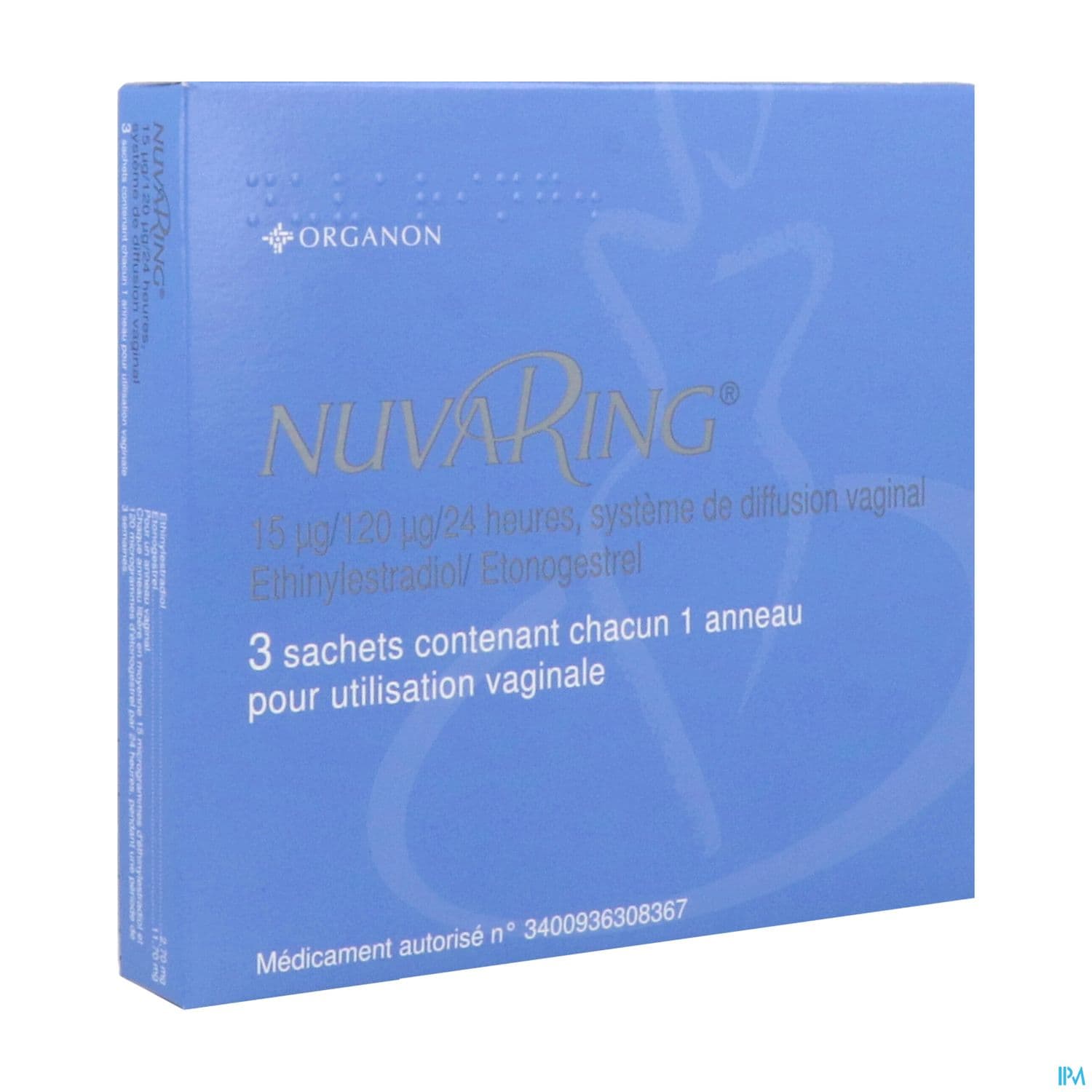 Nuvaring 15mcg/120mcg/24h Systeme De Diffusion Vaginal 3