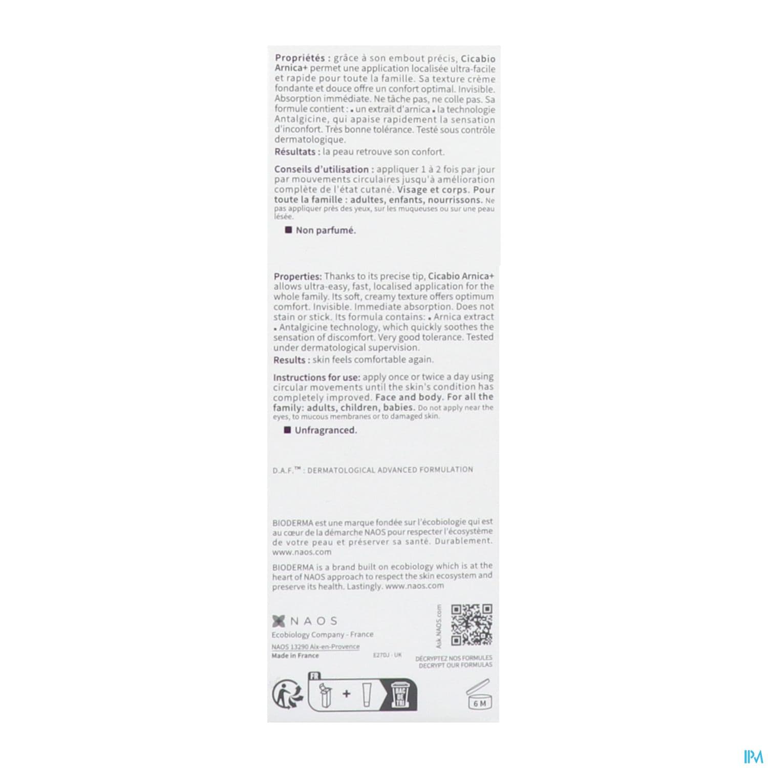 CICABIO ARNICA+ CR APAISANTE 40ML