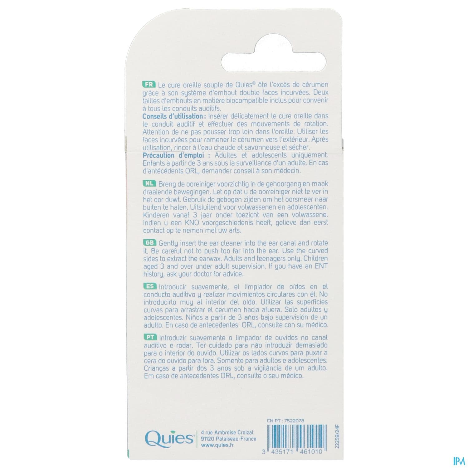 QUIES CURE OREILLE SOUPLE