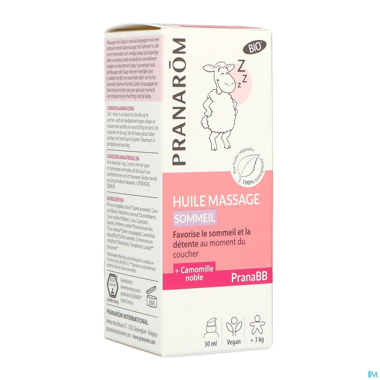 Pranarom Pranabb Huile De Massage Bio Sommeil 30ml