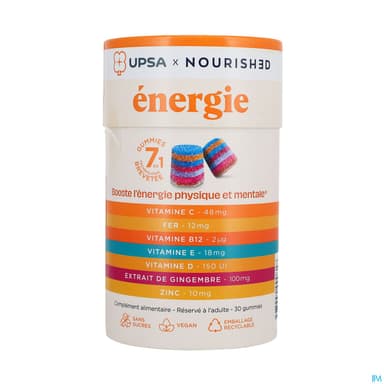UPSA NOURISH ENERGIE 7EN1 GUMMIE30