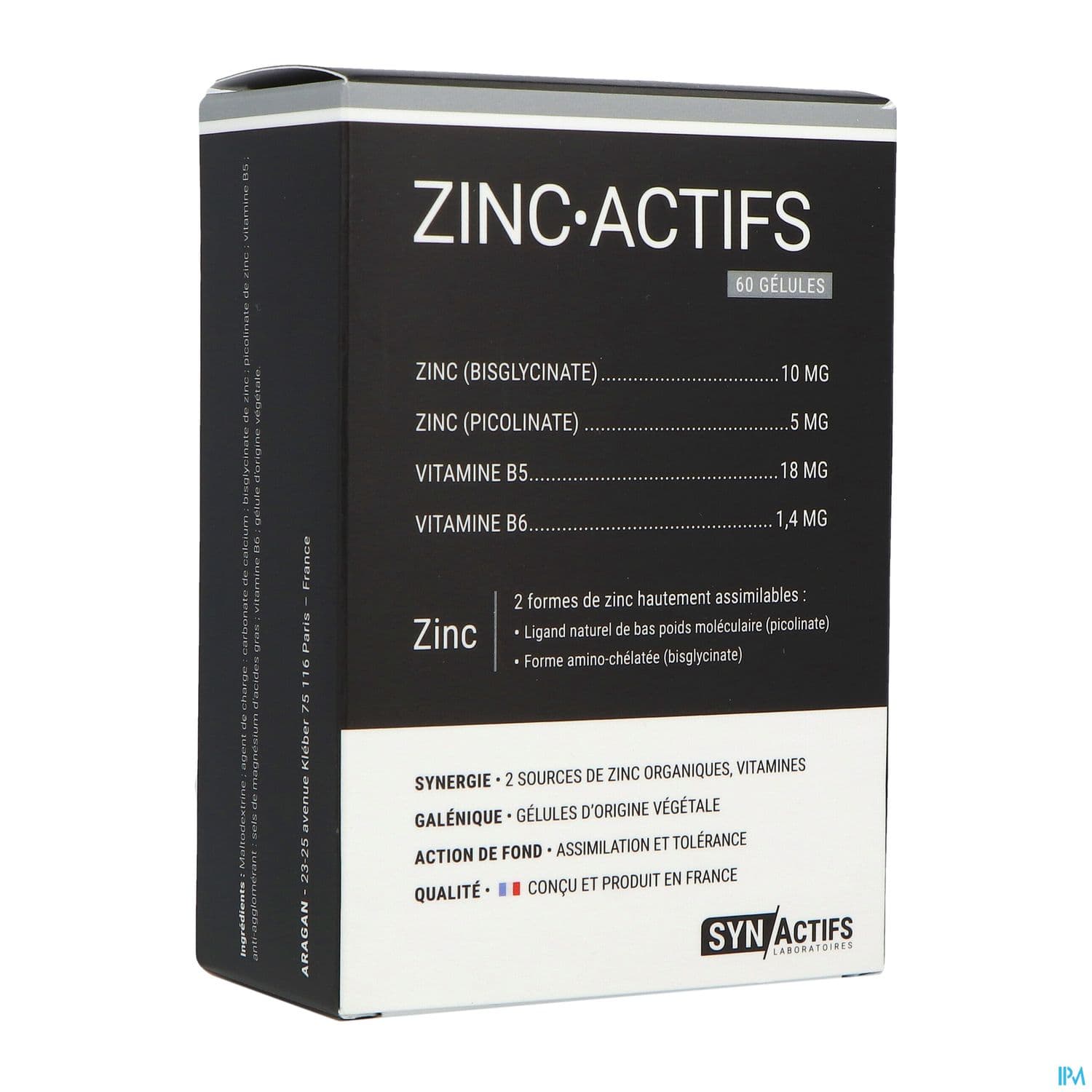 Synactifs Zinc Actifs Gelule 60