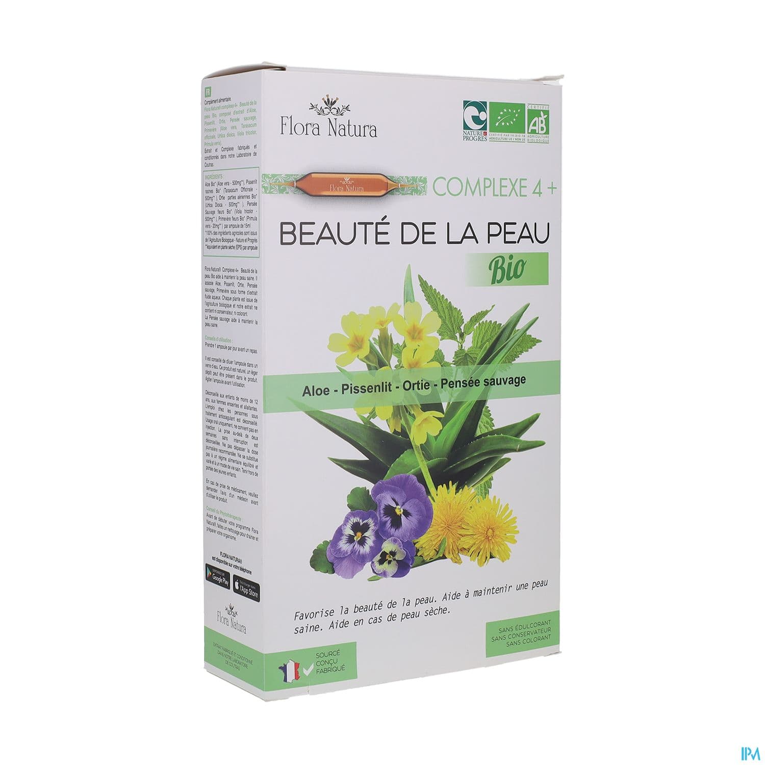 Flora Natura Complexe 4+ Beaute Peau Bio Ampoule 20