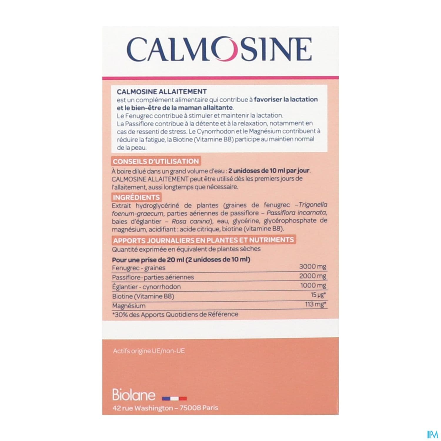 Biolane Calmosine Allaitement Boisson Dose 10ml 14