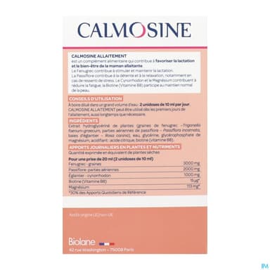Biolane Calmosine Allaitement Boisson Dose 10ml 14