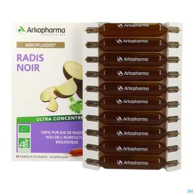 Arkopharma Arkofluides Bio Radis Noir Ampoule Buvable 10ml 20