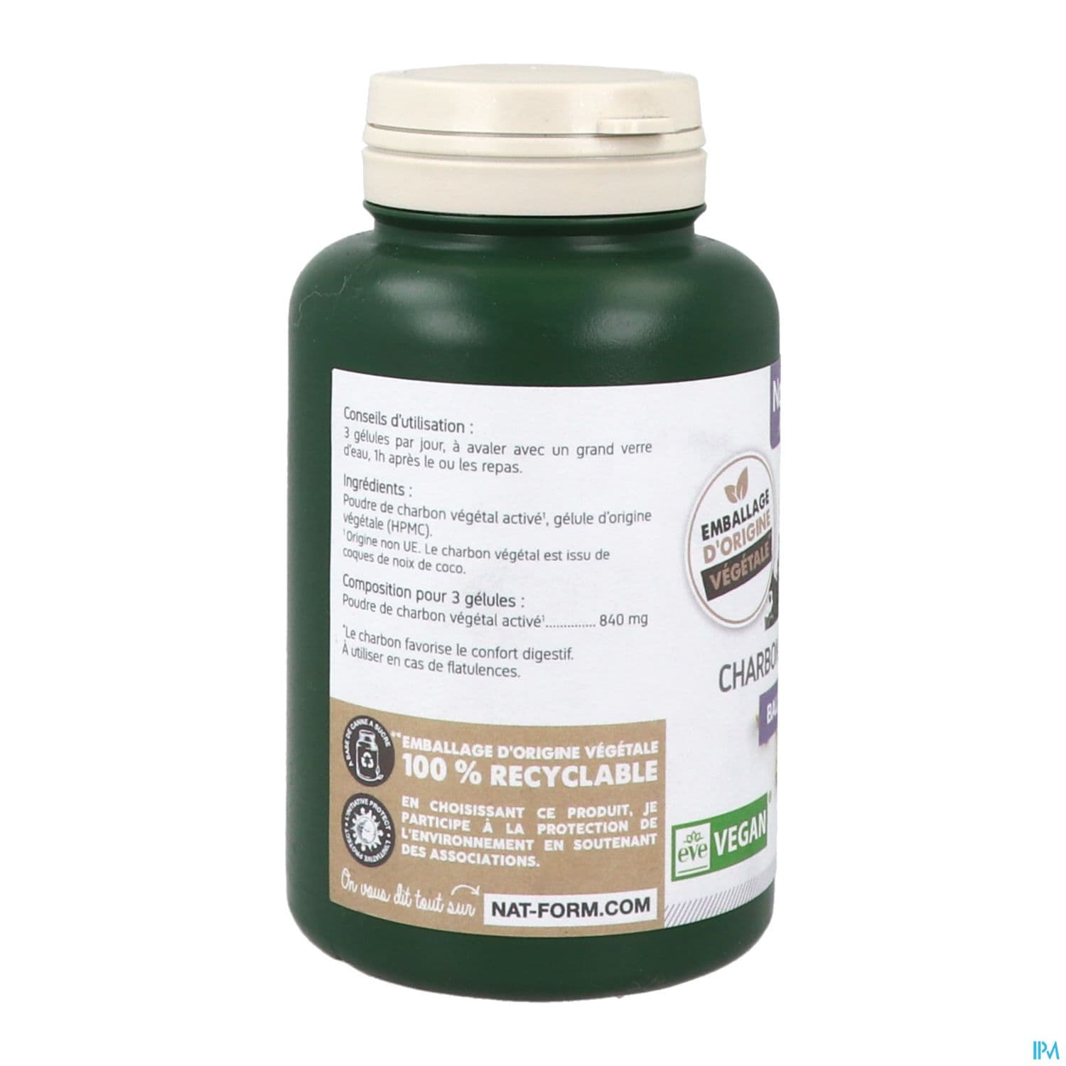 Nat Et Form Charbon Vegetal Gelule 200