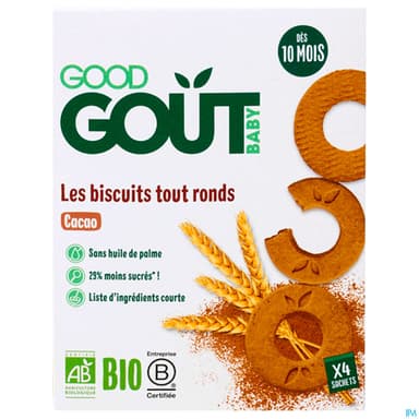 GOODGOUT BISCUIT ROND CHOCO 80G