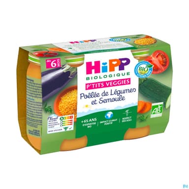 HIPP POELE LEGUM SEMOULE 190G X2