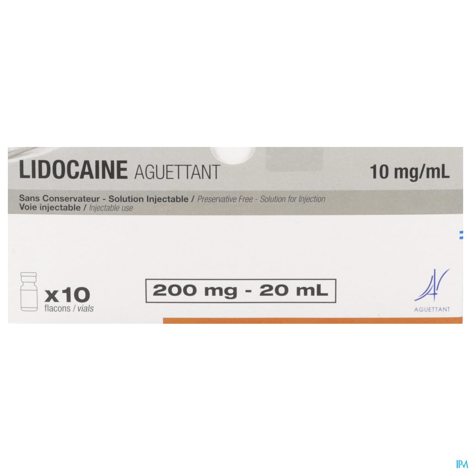 Lidocaine Aguettant 10mg/ml Sans Conservateur Solution Injectable Ampoule 20ml 10