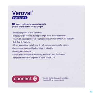 Hartmann Veroval Tensiometre Compact+ Poignet Bpw26