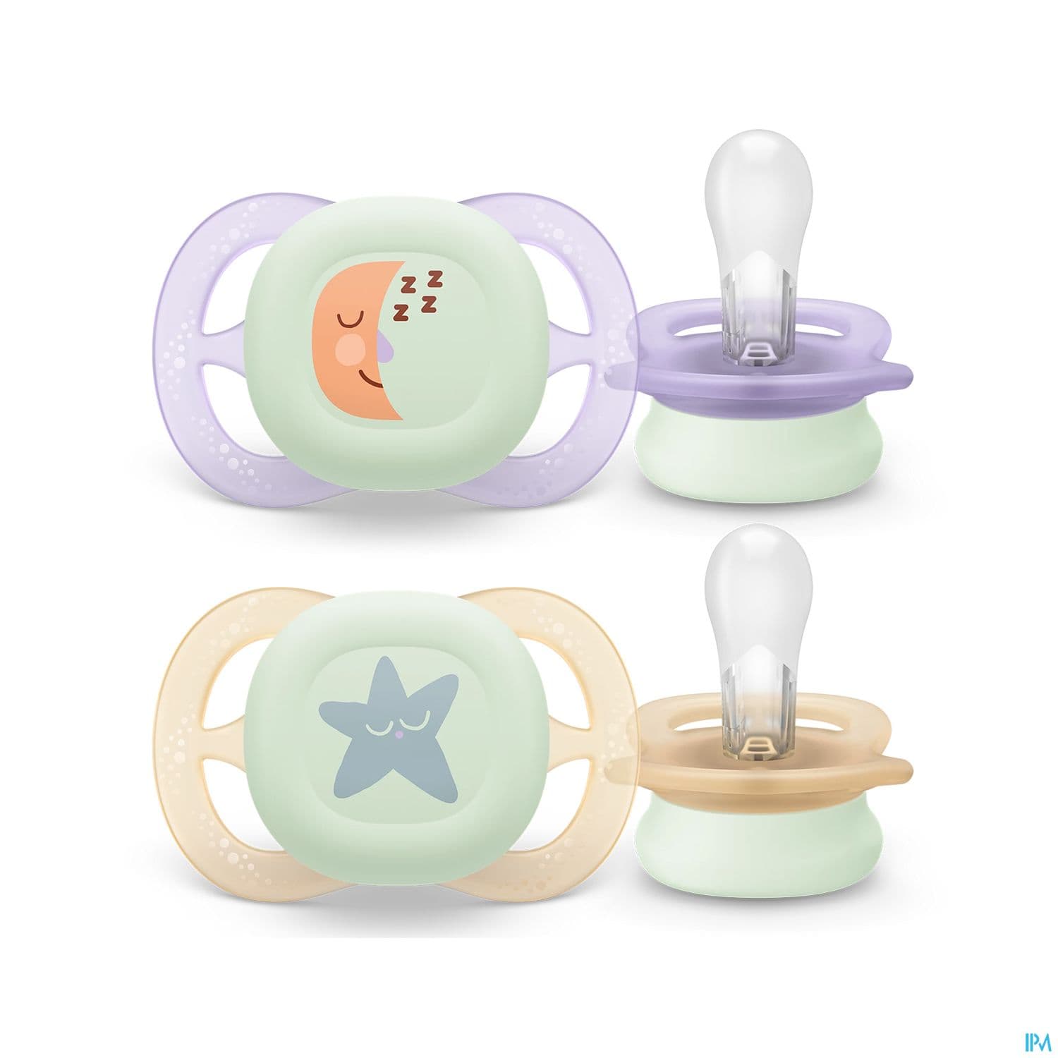 Avent Sucette Ultra Start Nuit 0/2mois X2