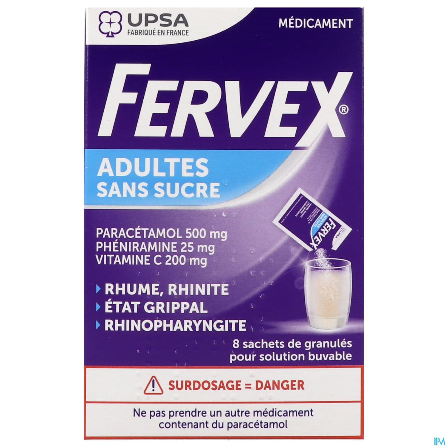 FERVEX ADULTES S/S SACHET 8