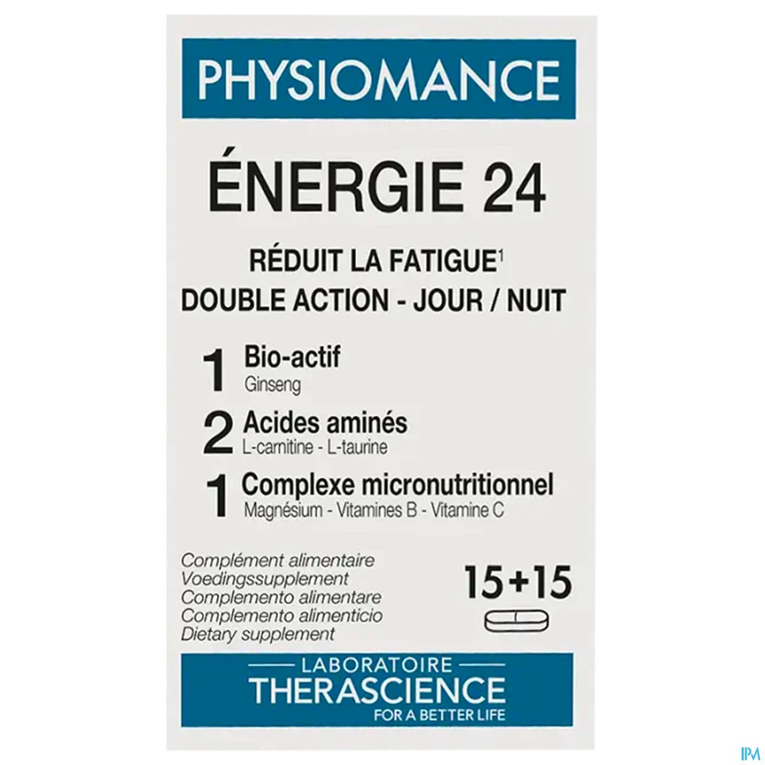 Therascience Physiomance Energie 24 Jour Nuit Comprime 30