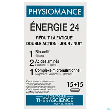 Therascience Physiomance Energie 24 Jour Nuit Comprime 30