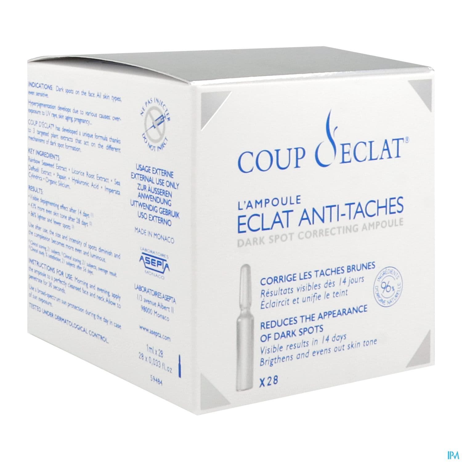 Coup D'eclat Ampoule Anti Taches Visage 1ml X28
