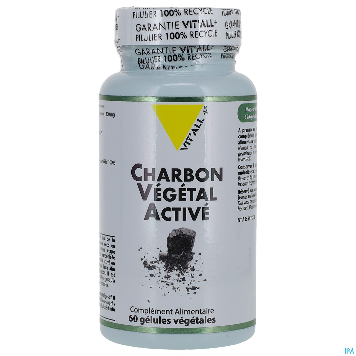 VIT ALL+ CHARBON VEG 400MG GELUL60