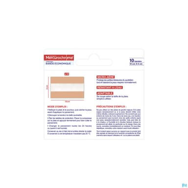 MERCUROCHROME BDE DECOUP 10CMX6CM